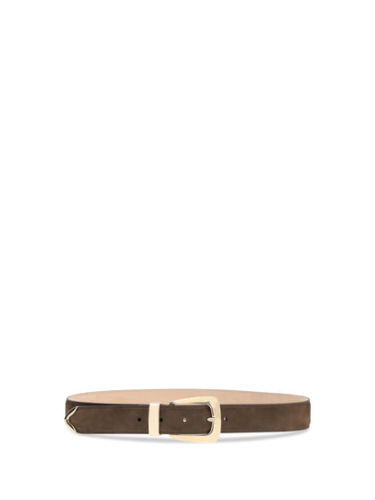 KHAITE 80 suede benny belt 