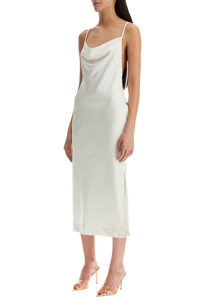 satin slip dress for elegant