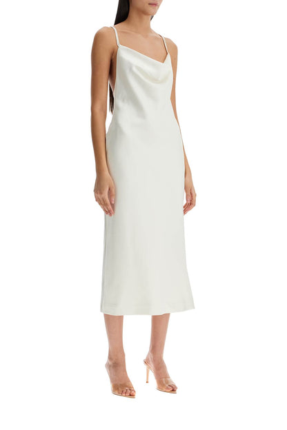 satin slip dress for elegant