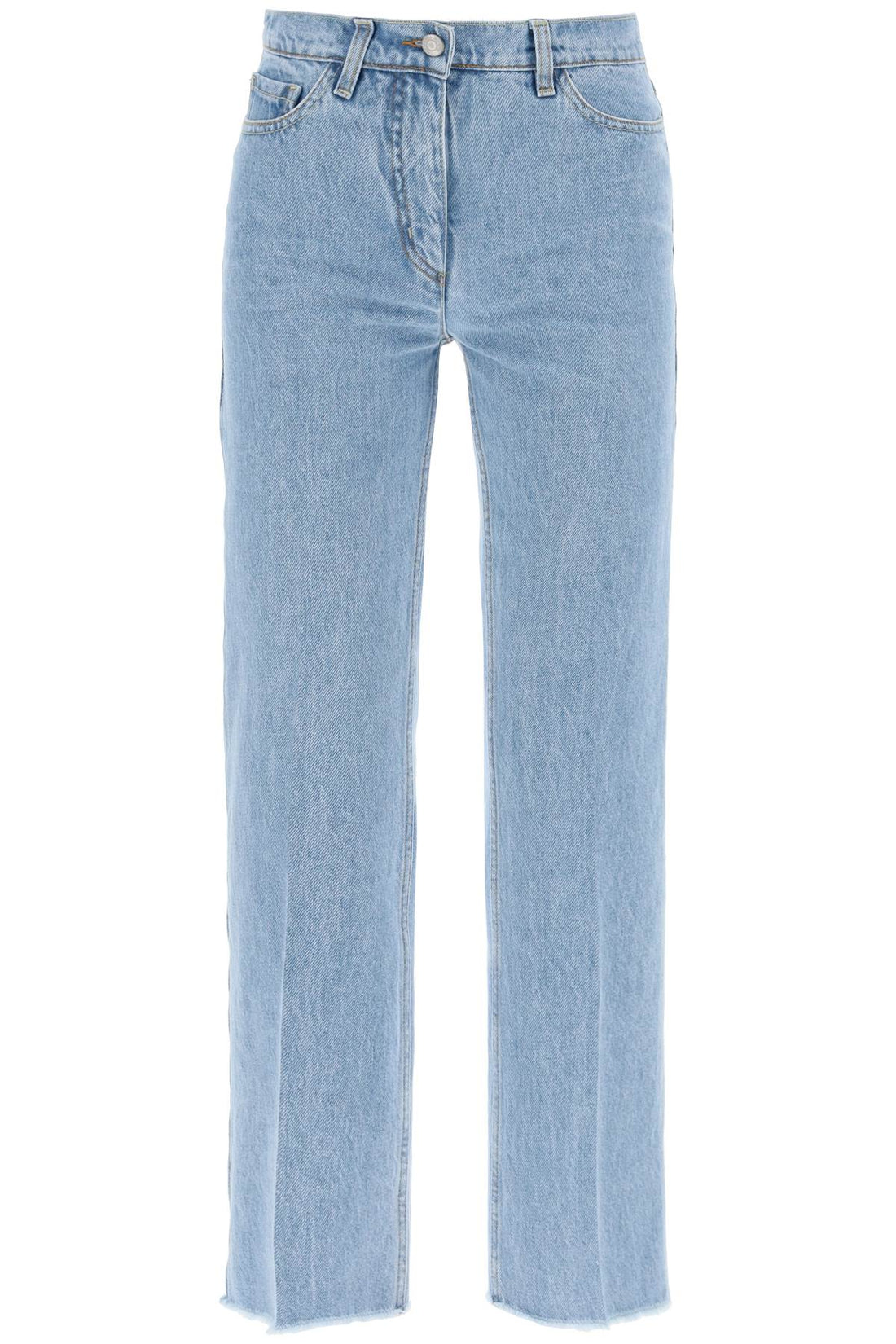 low-waisted cropped jeans