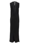 sleeveless midi sleeveless dress in viscose satin