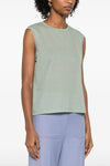 semi-transparent crêpe cotton top