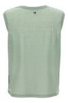 semi-transparent crêpe cotton top