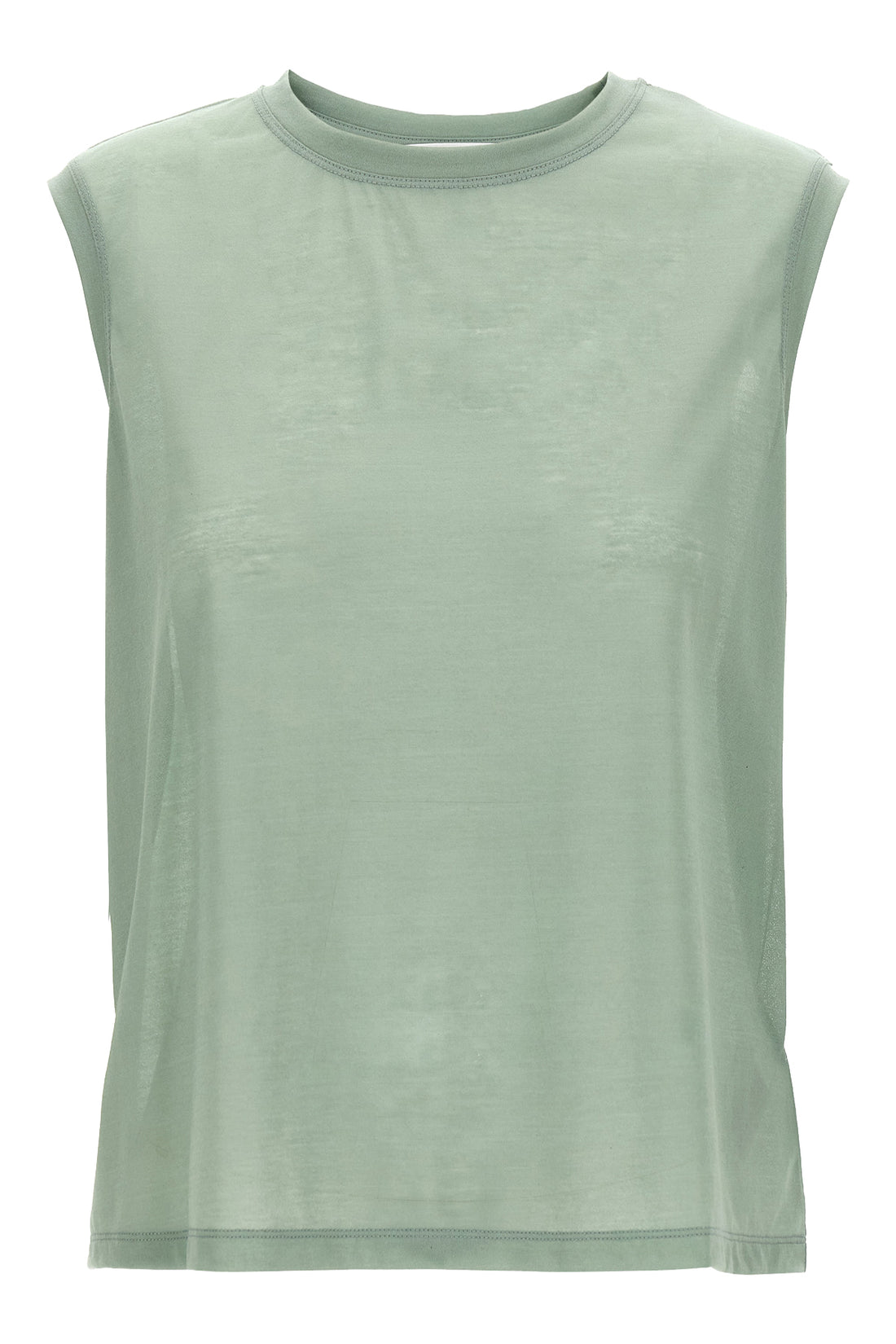 VICTORIA BECKHAM L semi-transparent crêpe cotton top