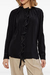 ruffle tactile silk blouse