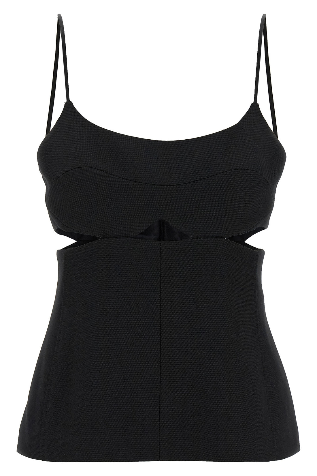 VICTORIA BECKHAM 12 cut-out cami grain depoudre blend top