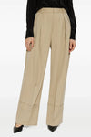 high-waisted wool pants