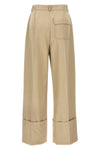 high-waisted wool pants
