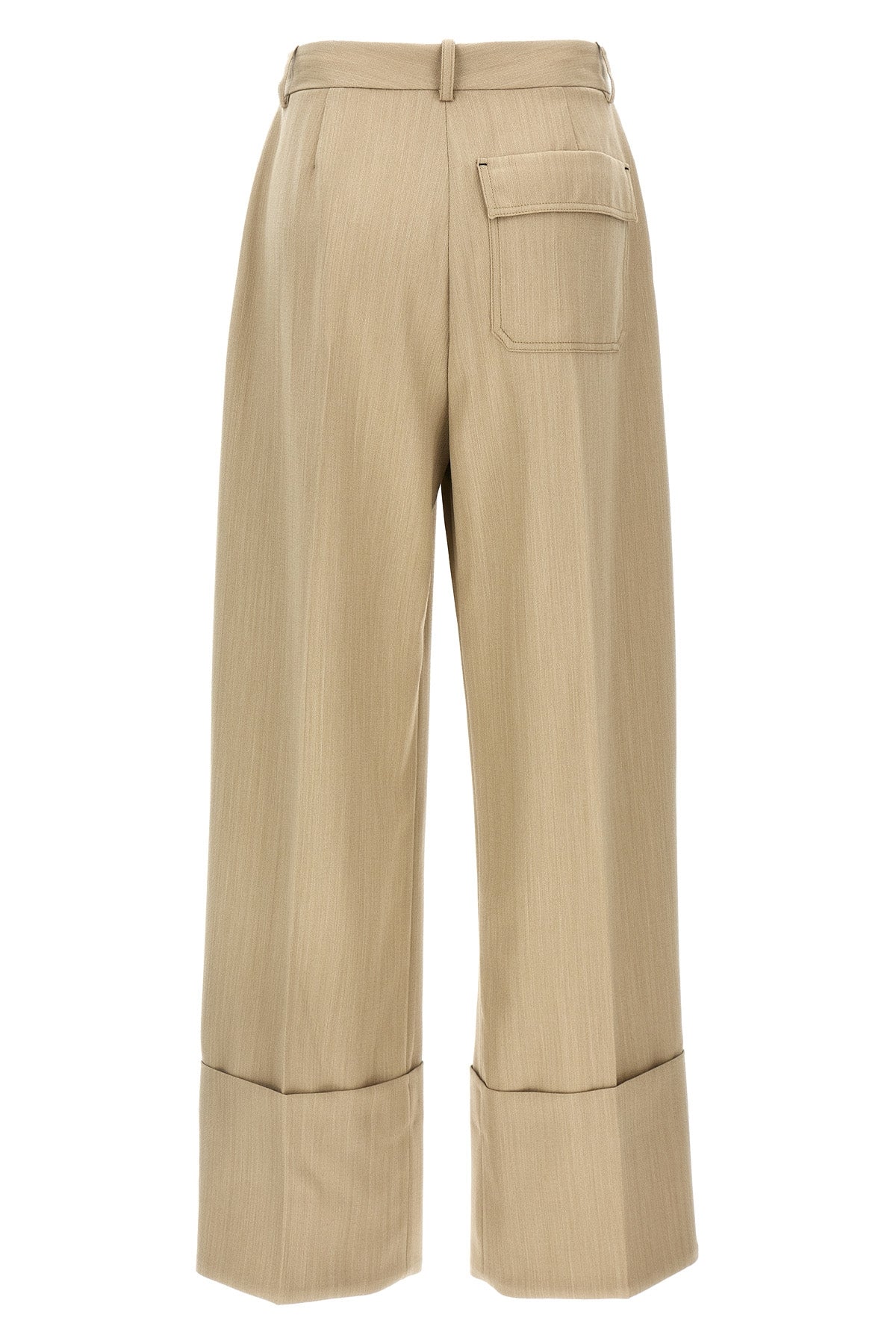 high-waisted wool pants