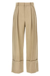 high-waisted wool pants