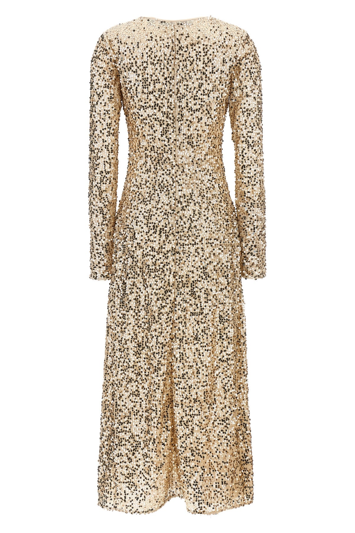 net sequins midi dress in mesh fabric covered
