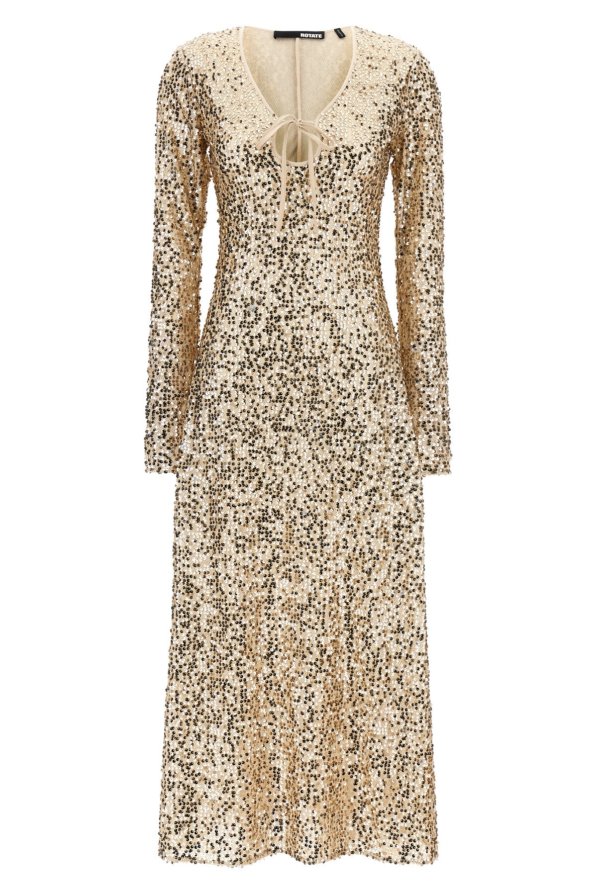 net sequins midi dress in mesh fabric covered