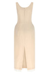 the magda butrym 19 midi dress defines an hourglass silhouette through impecca