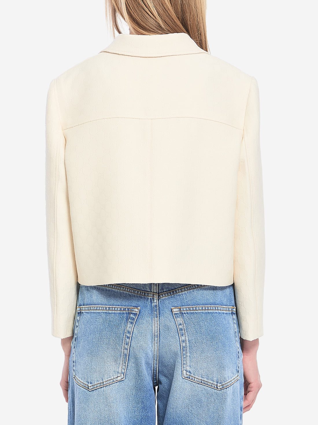 GUCCI 40 gg jacquard cropped jacket