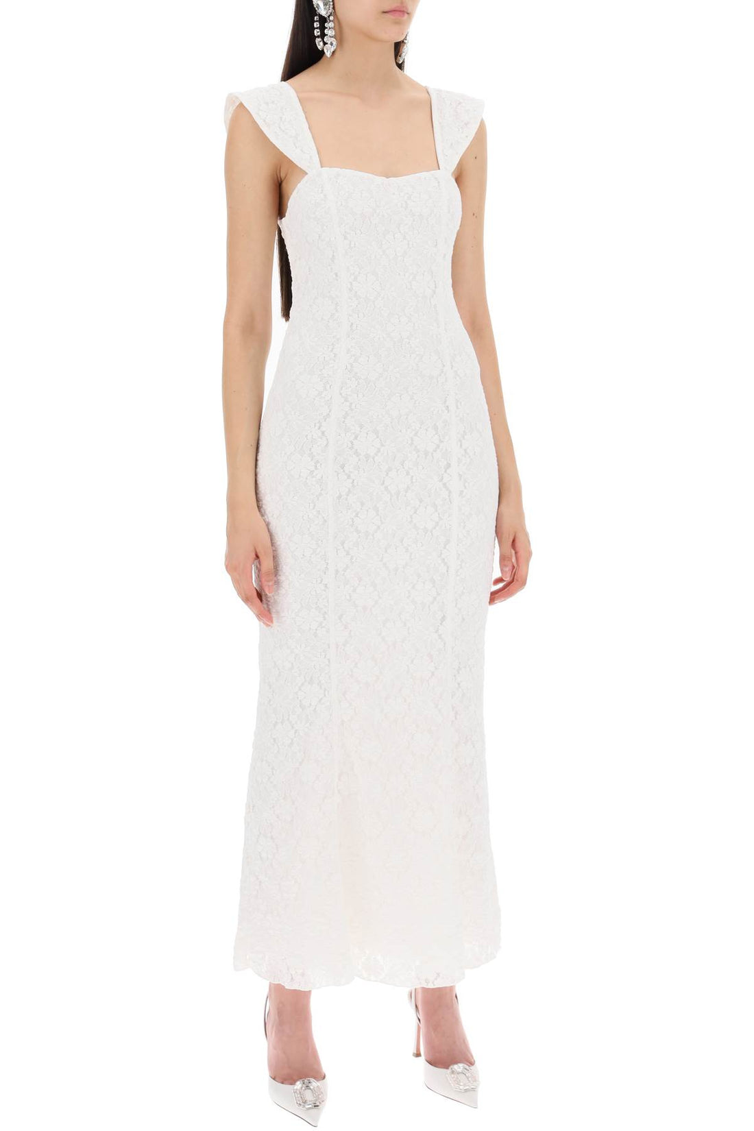 maxi lace dress in italian