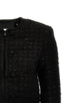 cropped bolero-style blazer made of bouclé fabric