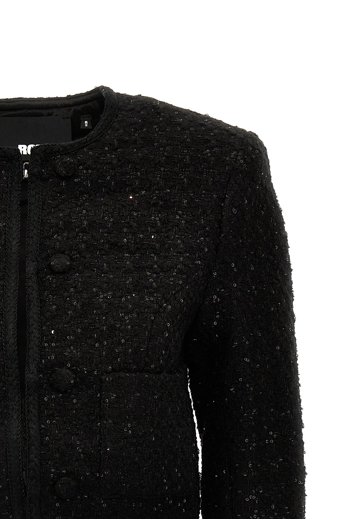 cropped bolero-style blazer made of bouclé fabric