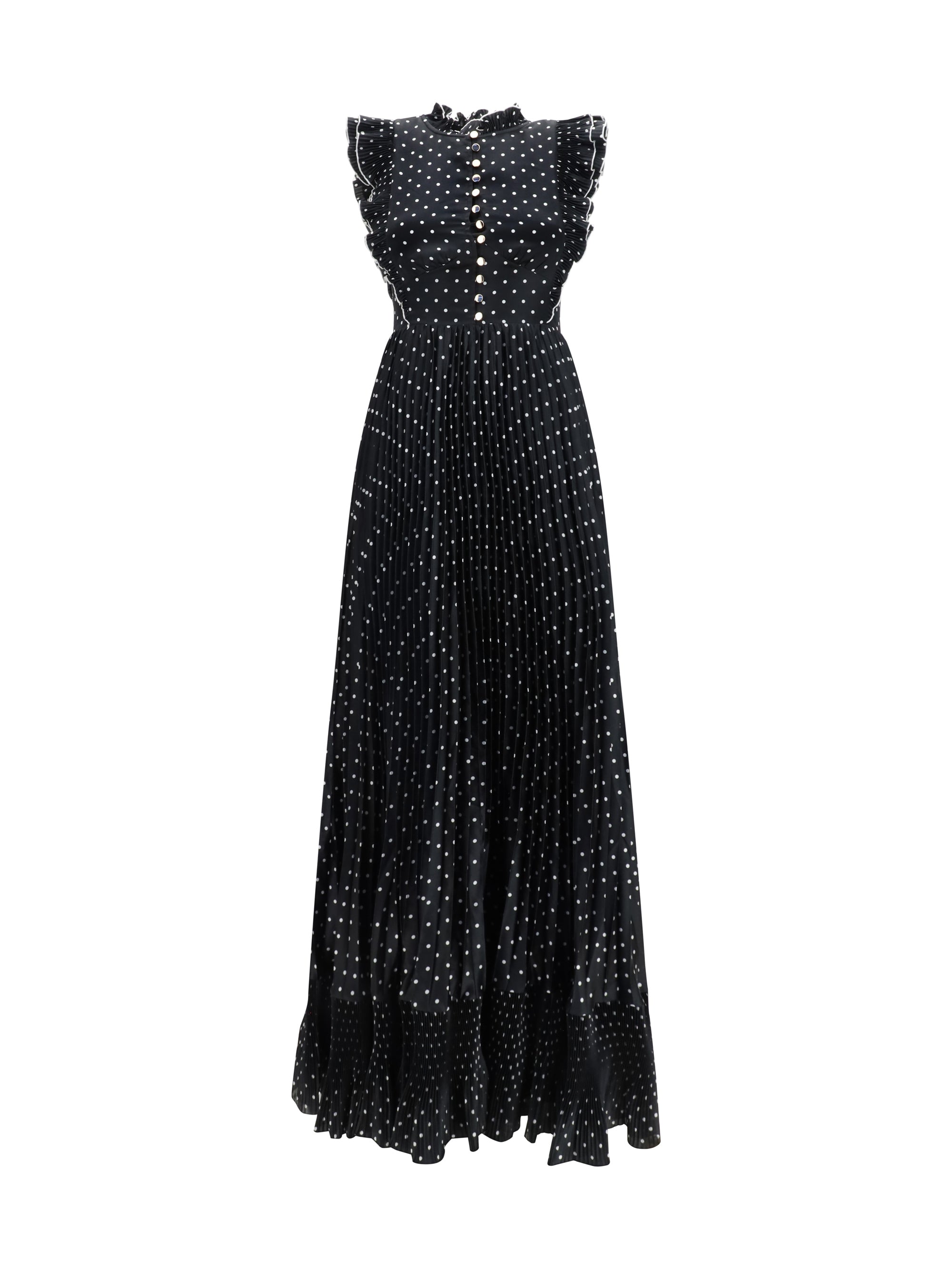 polka dot long dress
