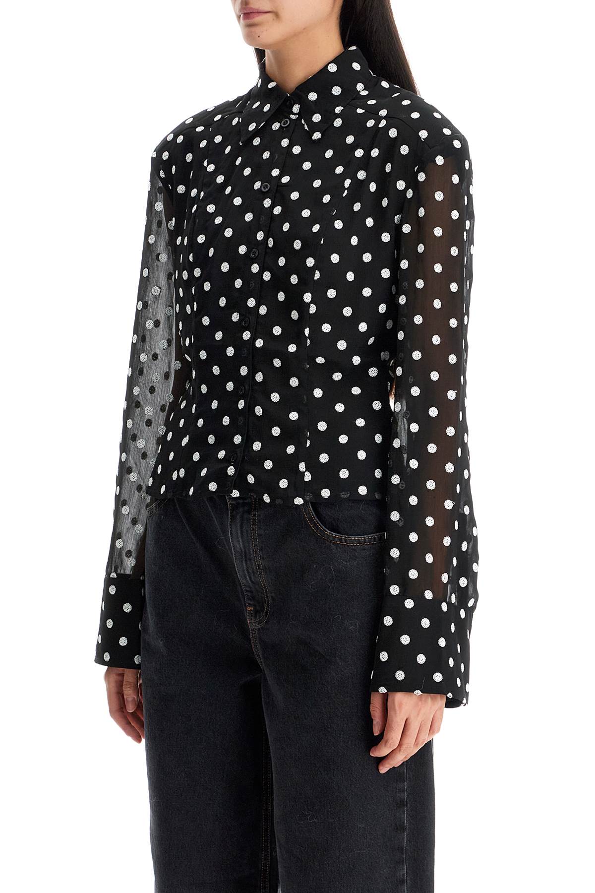 chiffon blouse with sequins