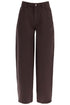 wide leg five-pocket pants with a relaxed