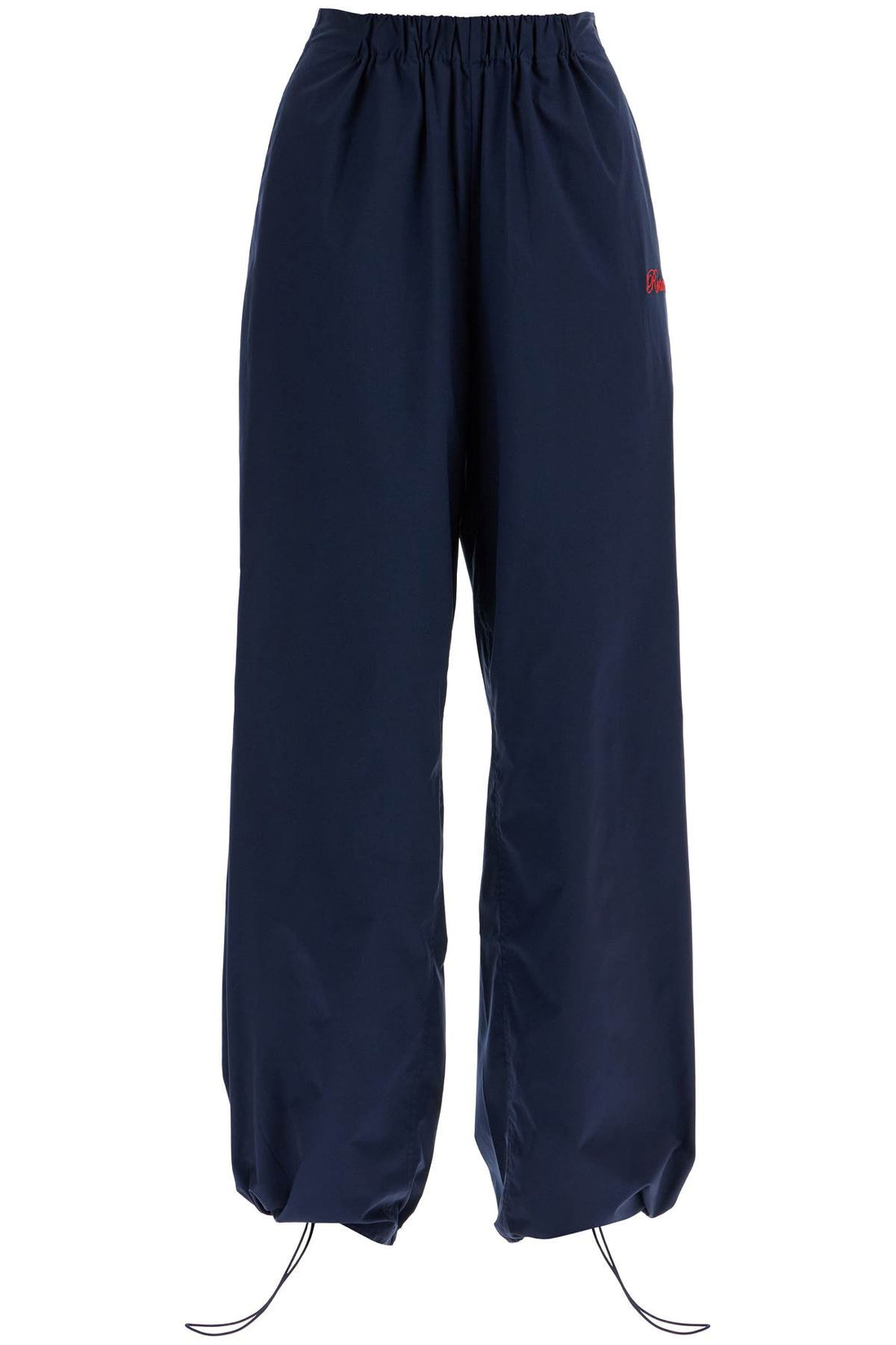 sporty pants with embroidered logo design