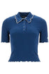 fitted polo shirt with contrasting hems