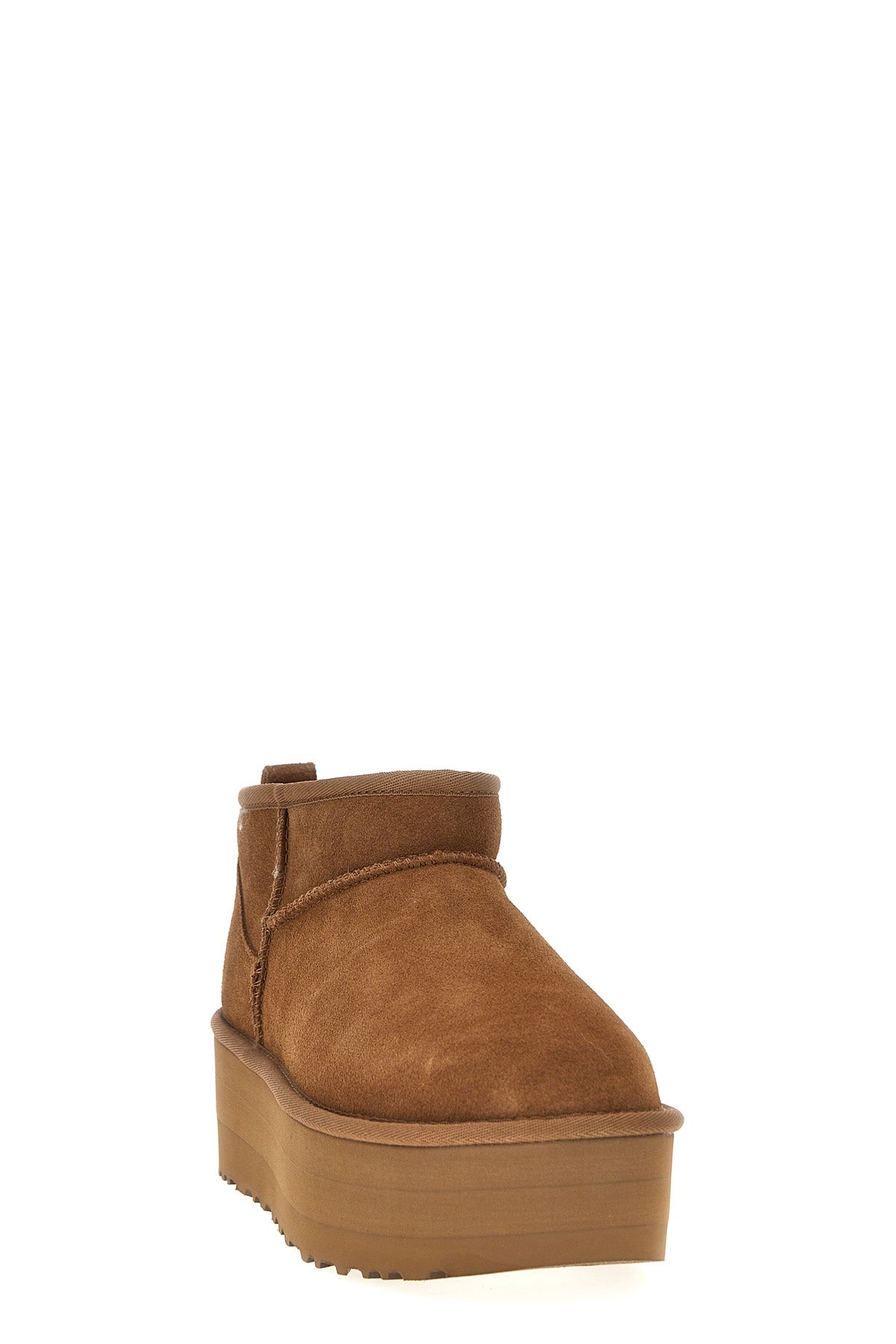 classic ultra mini platform ankle boot in suede