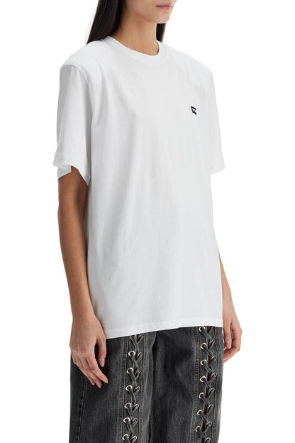 white organic cotton t-shirt with wide neck