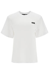 white organic cotton t-shirt with wide neck