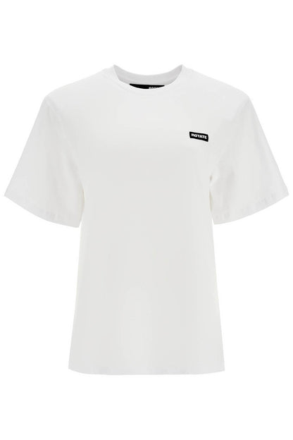 white organic cotton t-shirt with wide neck