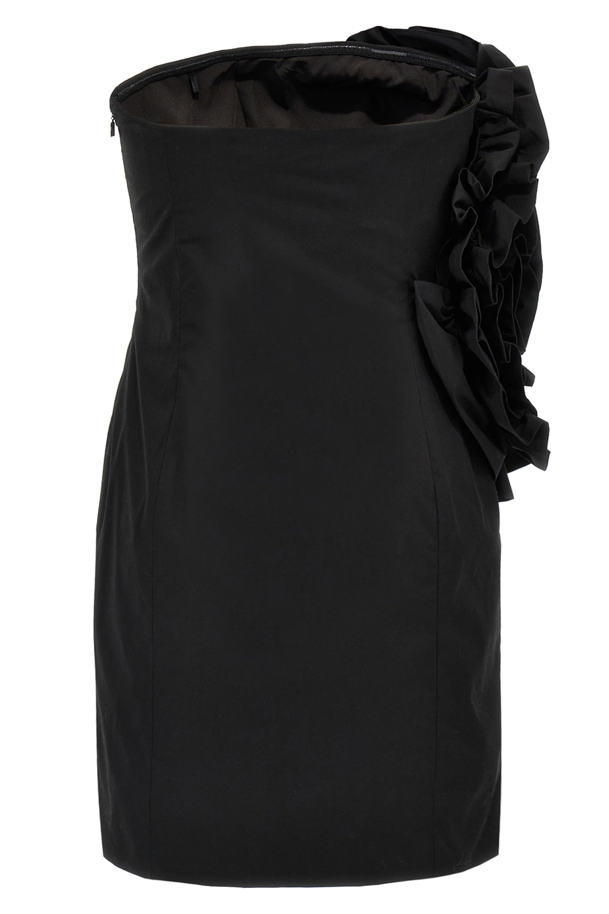 big flower mini dress in stretch cotton