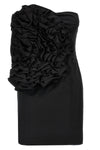 big flower mini dress in stretch cotton