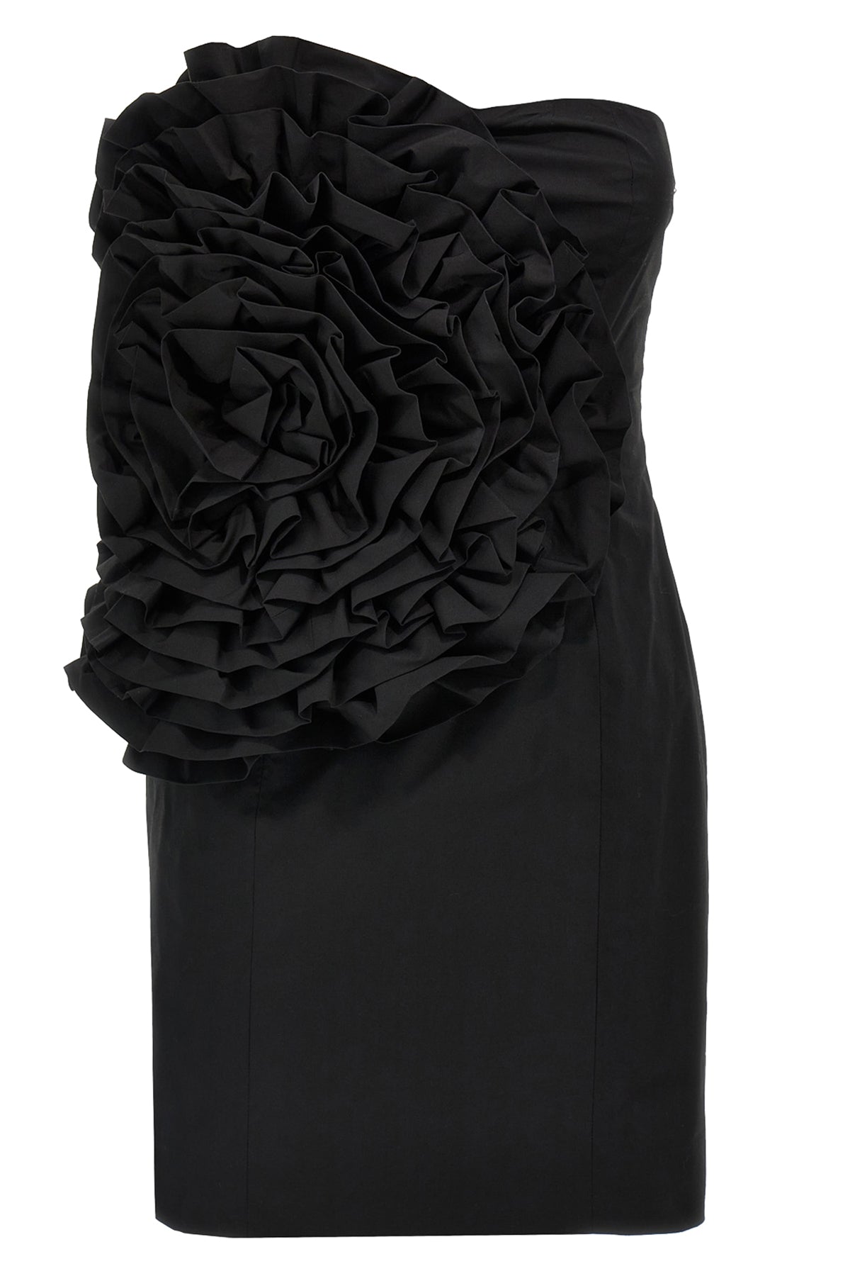 big flower mini dress in stretch cotton