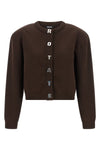 firm knit cashmere blend cotton cardigan