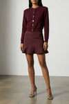 firm knit cashmere blend cotton cardigan