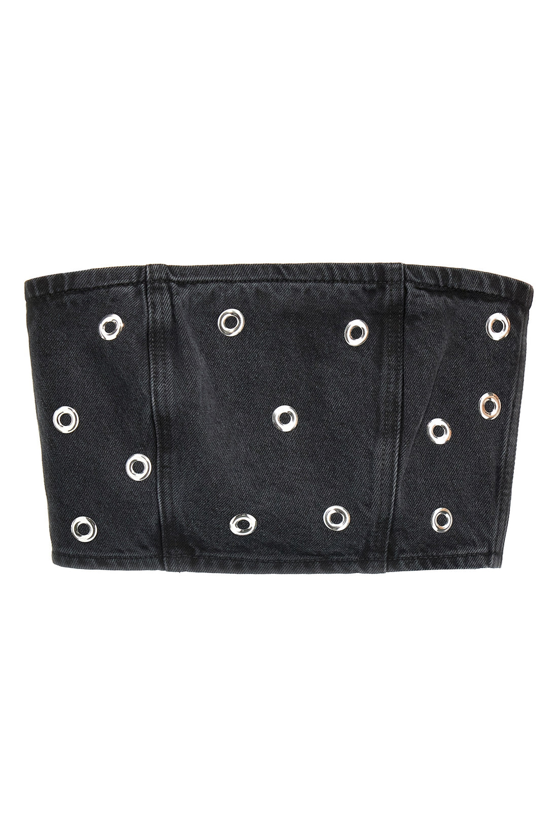ROTATE BIRGER CHRISTENSEN 36 studded denim cotton denim top