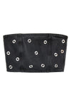 studded denim cotton denim top