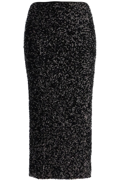 midi sequin skirt in