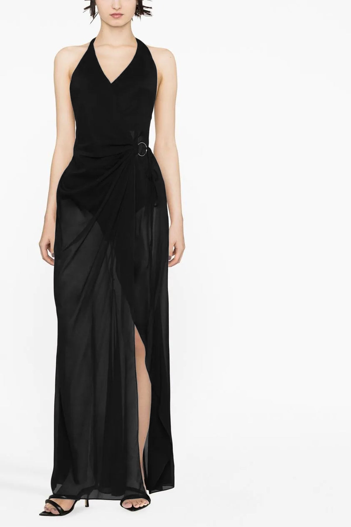 king tide silk blend wrap dress