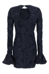 mesh 3d mesh mini dress