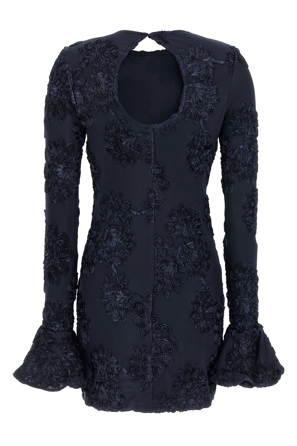 mesh 3d mesh mini dress