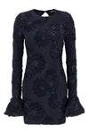 mesh 3d mesh mini dress