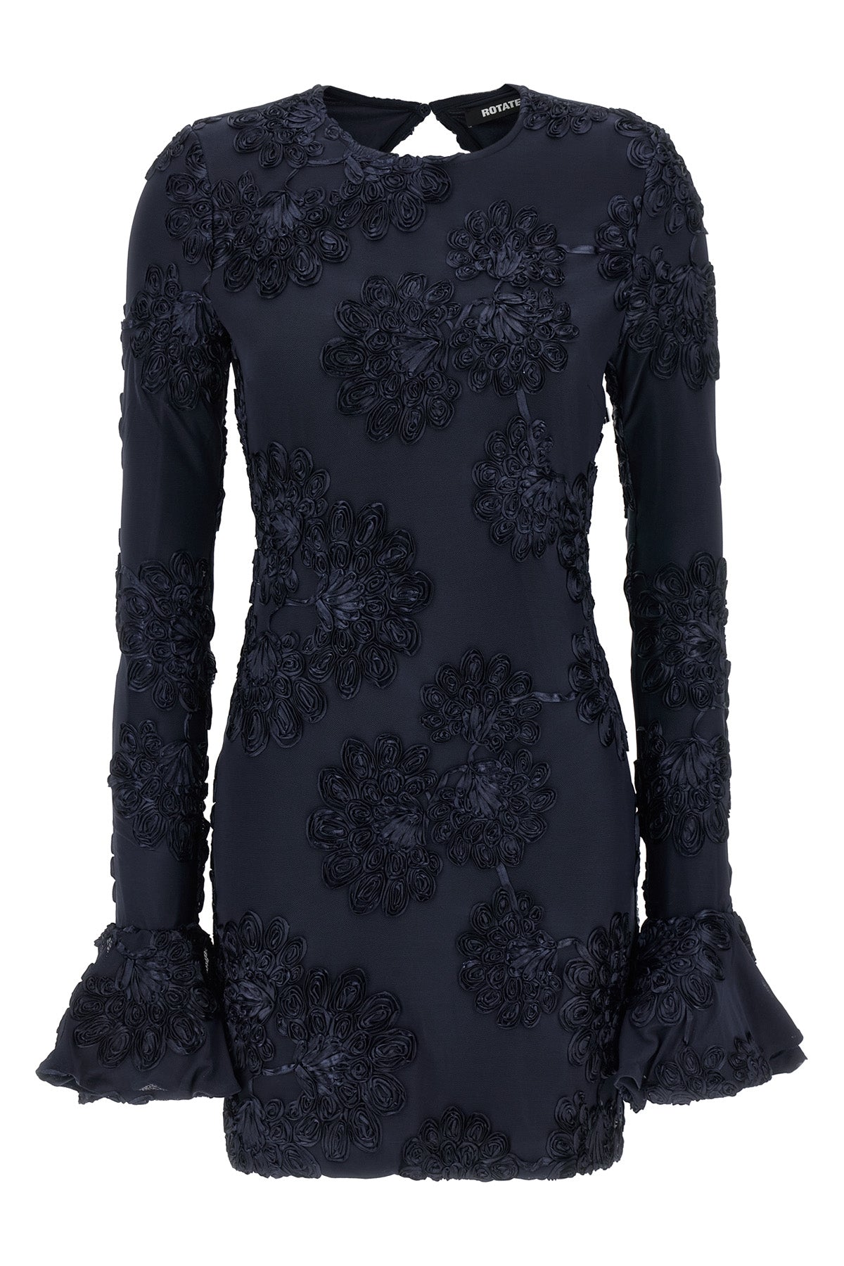 mesh 3d mesh mini dress