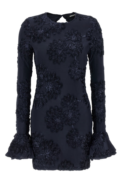 mesh 3d mesh mini dress