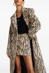 printed faux fur miniskirt in fur-effect fabric