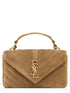 SAINT LAURENT College Mini Suede Leather Shoulder Bag
