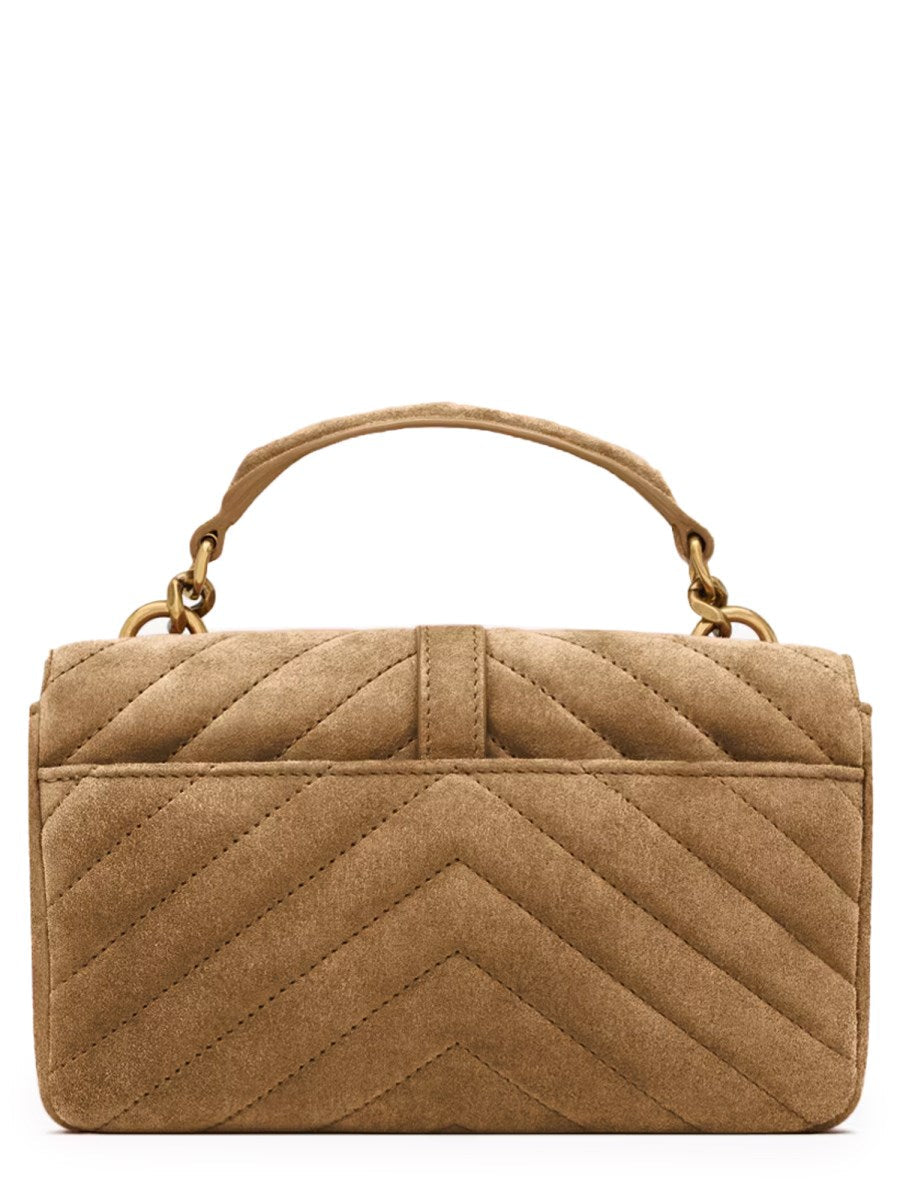 College Mini Suede Leather Shoulder Bag