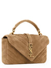 College Mini Suede Leather Shoulder Bag