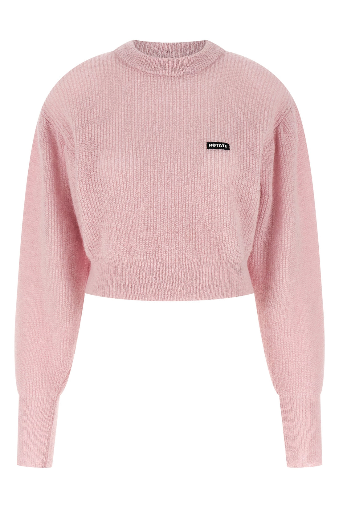 ROTATE BIRGER CHRISTENSEN M knit puff cropped sweater in alpaca and wool blend