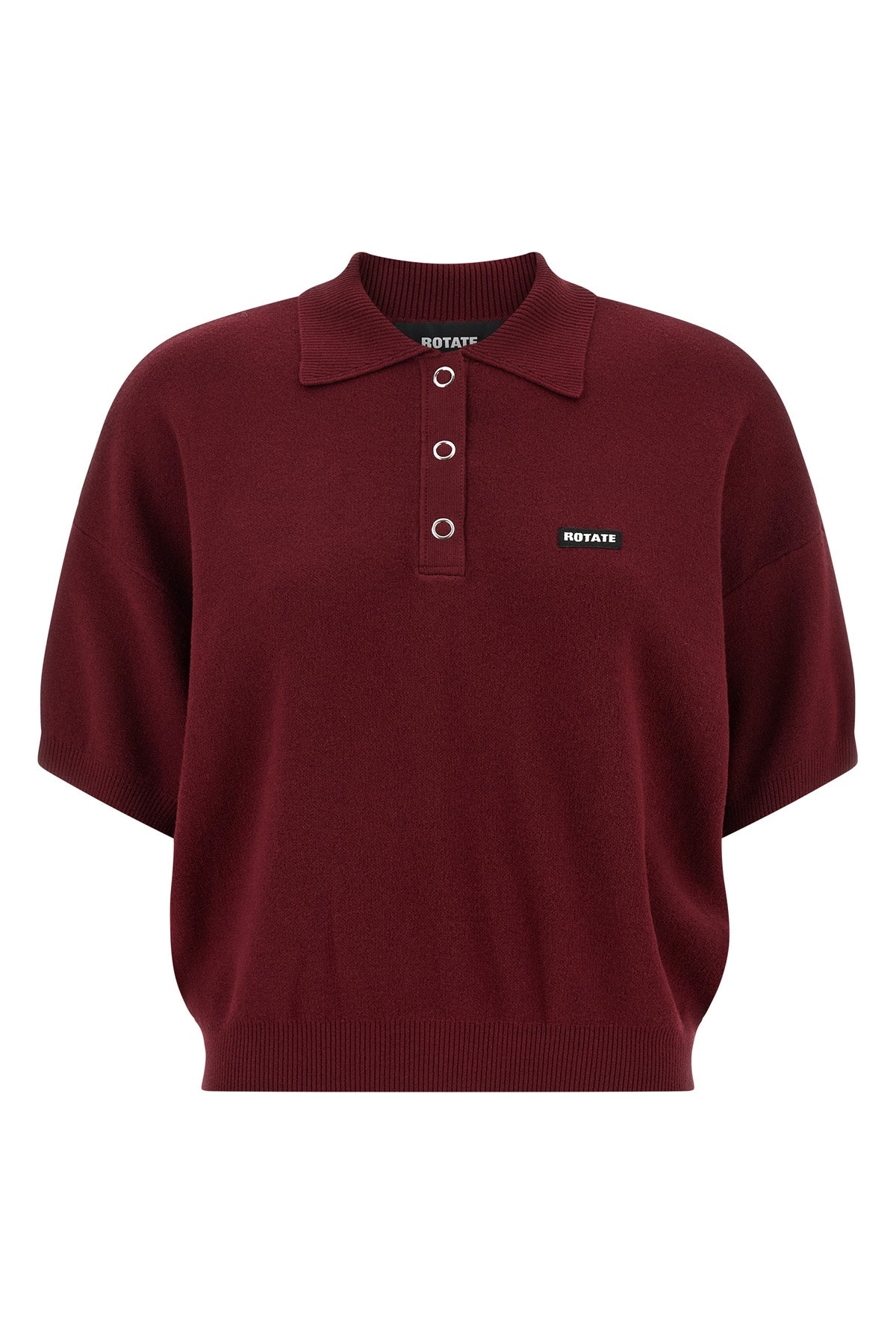 slinky knit polo shirt in stretch merino wool blend